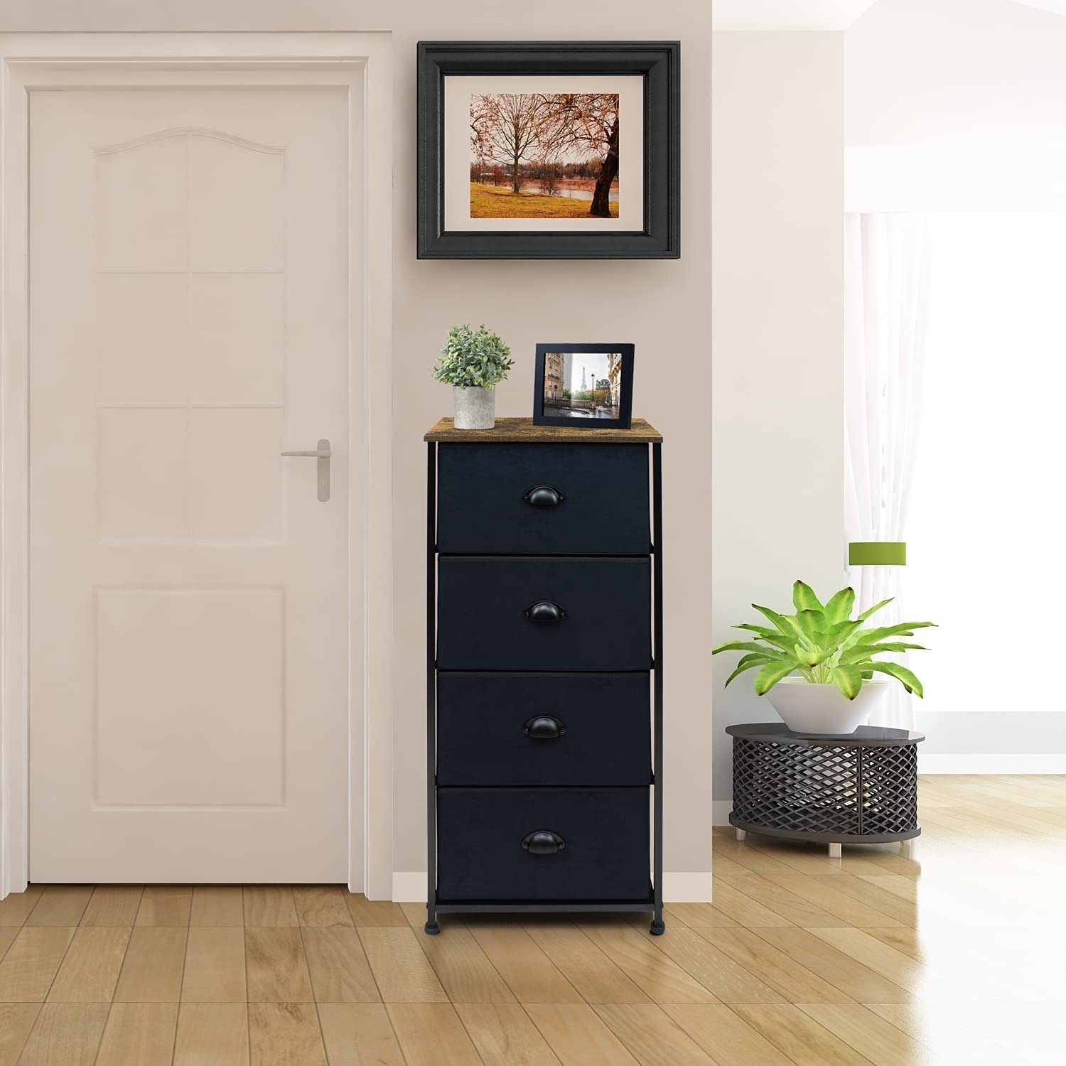 Sorbus Black Dresser with Drawers and Rustic Wood Top for Bedroom Dorm  Office On Sale Bed Bath  Beyond 35436452