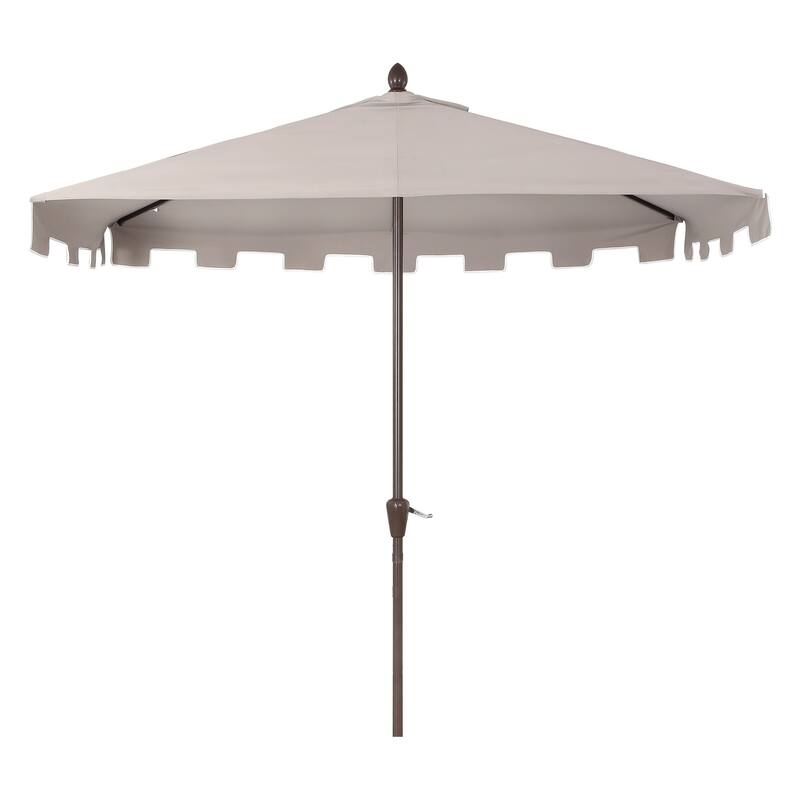Beverly 9 ft. Classic MidCentury Rectangular Half Market Patio Umbrella with Crank, Wind Vent and UV Protection, by JONATHAN Y