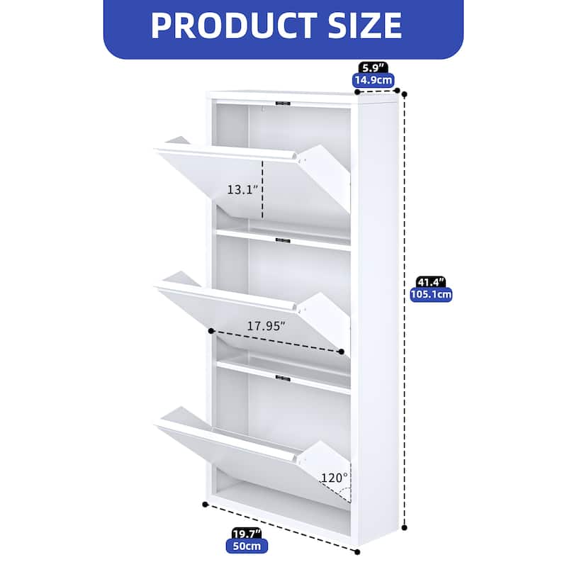 Moasis Shoe Storage Cabinet with Drawers Entryway Shoe Storage
