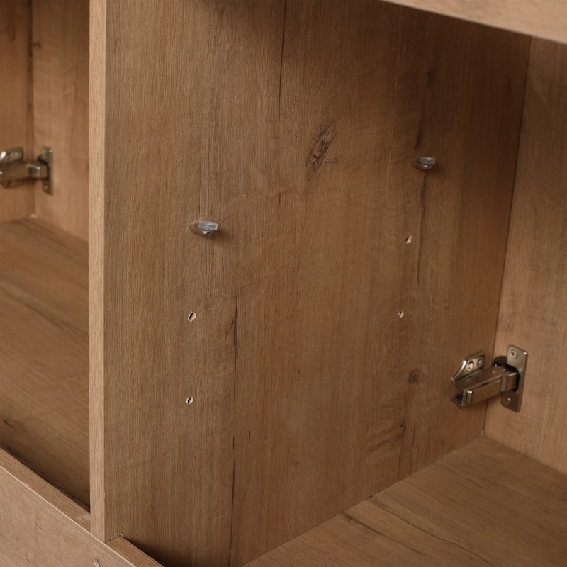 Beingnext 24"/30"/48"/60" Bathroom Vanity with Sink, Freestanding Bathroom Vanity with Soft Close Door - 59.1"W x 18.1"D x 35"H - Imitative Oak
