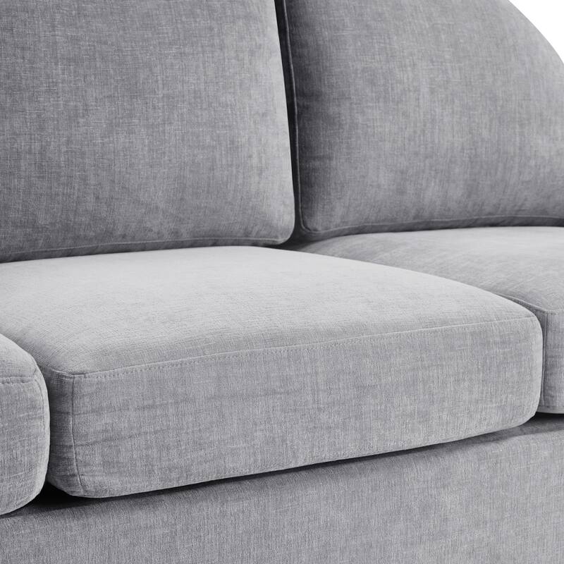 Christopher Knight Home - Dover Modern 84.7" Chenille Upholstered 3-Seater Sofa with Removable Curved Backrest & Cushion