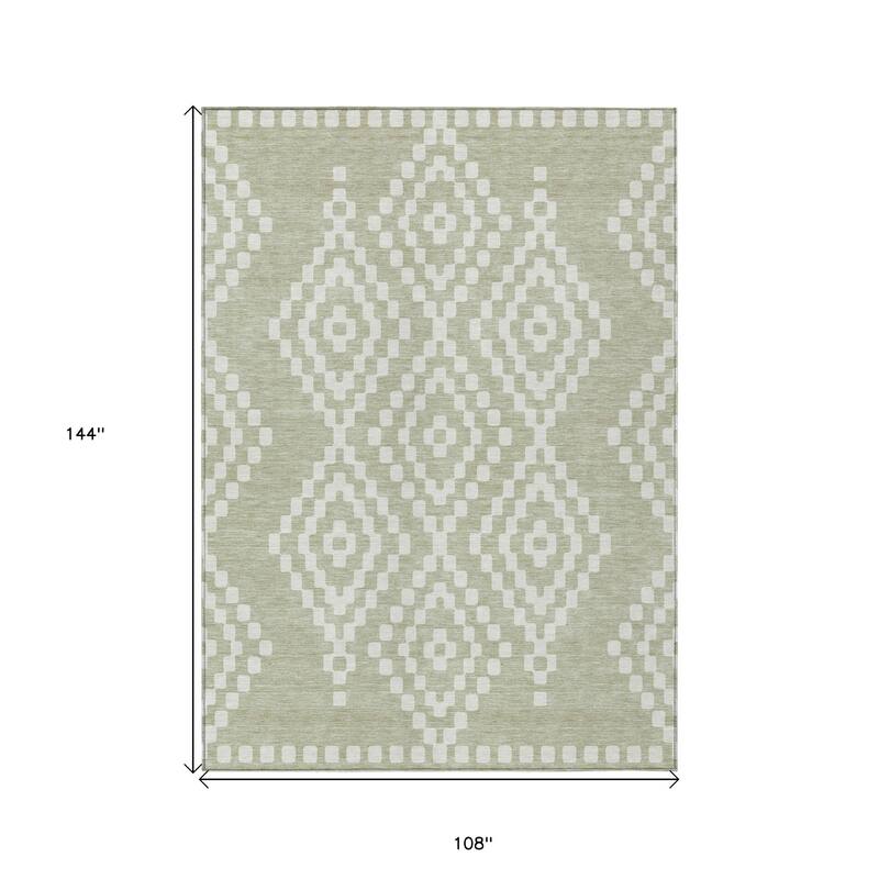 HomeRoots Geometric Transitional Rectangle Outdoor Rug