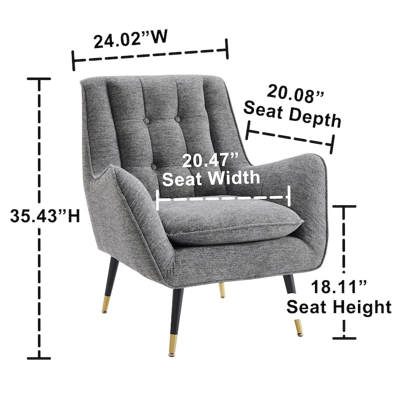 Art Leon Comfortable Fabric Upholstered Accent Chair