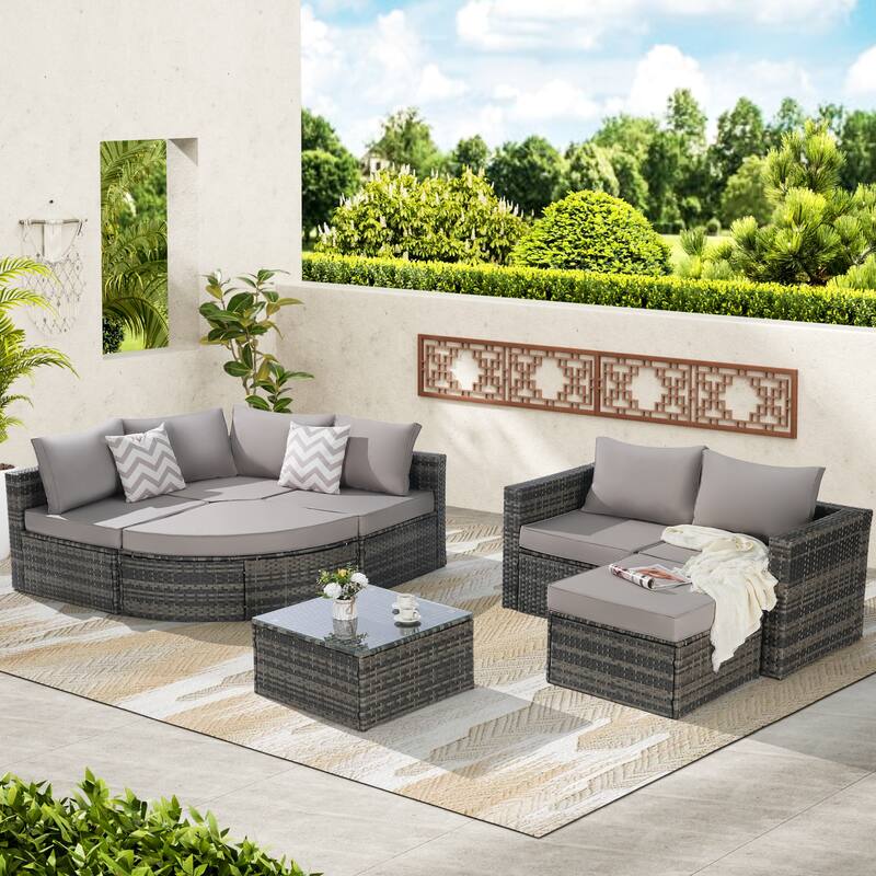 8 Piece Outdoor Patio Sofa Set