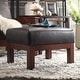 preview thumbnail 3 of 14, Hills Mission-style Oak Ottoman by iNSPIRE Q Classic