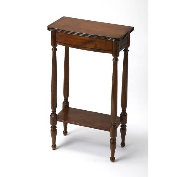 slide 2 of 2, Handmade Butler Whitney Antique Cherry Console Table Medium Brown
