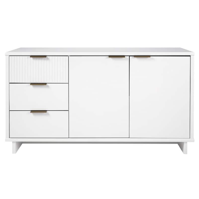 Manhattan Comfort Granville 55.07" 3 Drawer Modern Sideboard