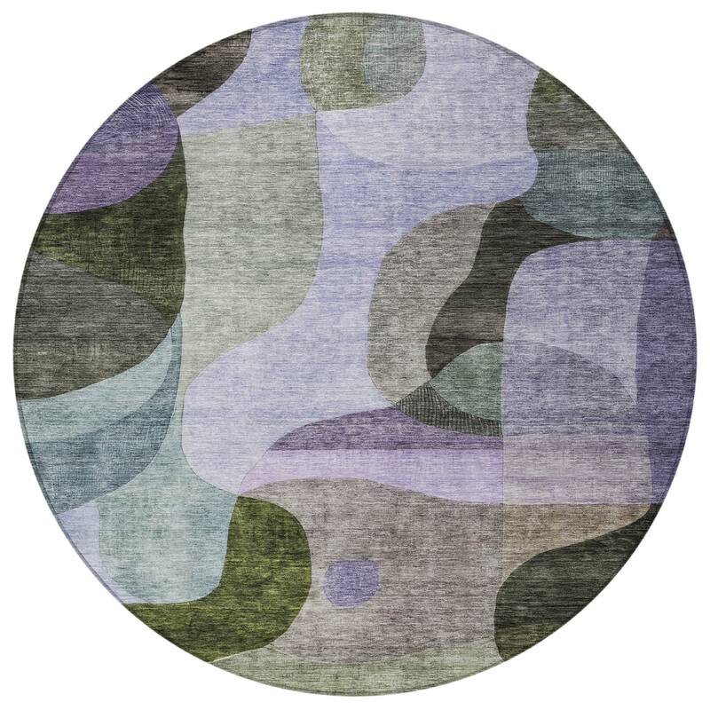 HomeRoots Abstract Transitional Rectangle Outdoor Rug