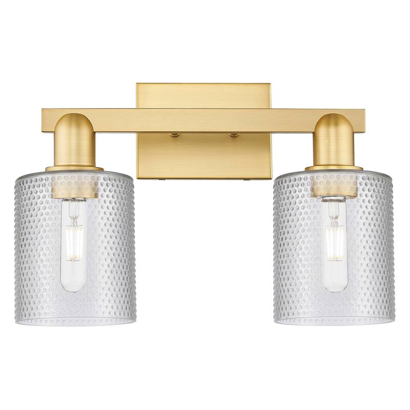 Innovations Lighting Endless Possibilities Arcadia - Cobbleskill - 2 Light 16" Bath Vanity Light - Clear/Satin Gold