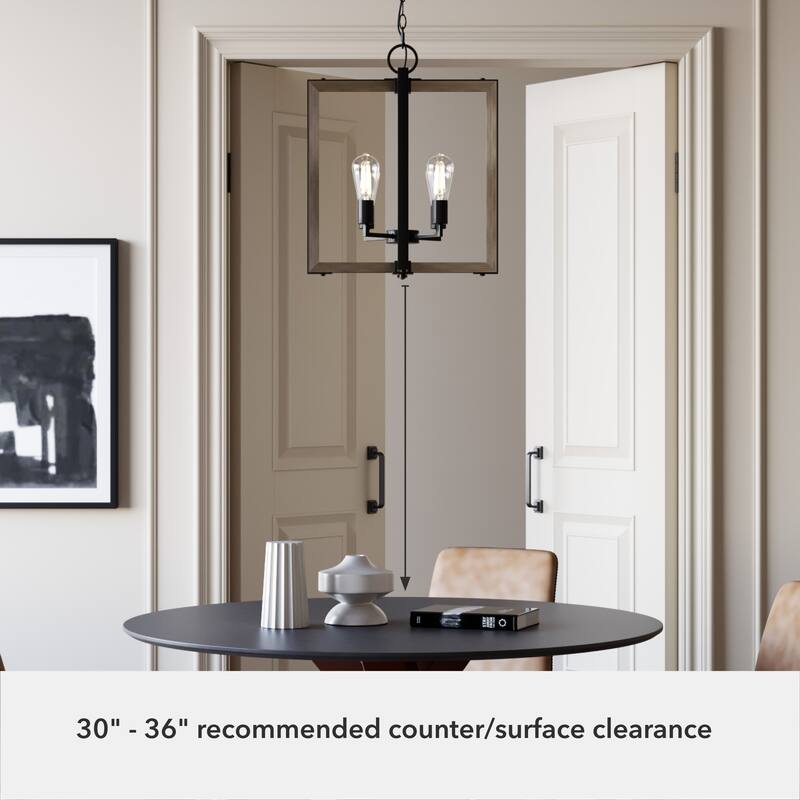 Woodburn Modern Farmhouse Pendant - Foyer, Dining Room, Living Room - Contemporary, Caged, Candle, Transitional, Rustic