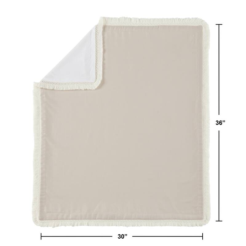 Boho Bohemian Boy Girl Baby Receiving Security Swaddle Blanket - Taupe Beige Ivory Cream Linen Farmhouse Shabby Chic Neutral