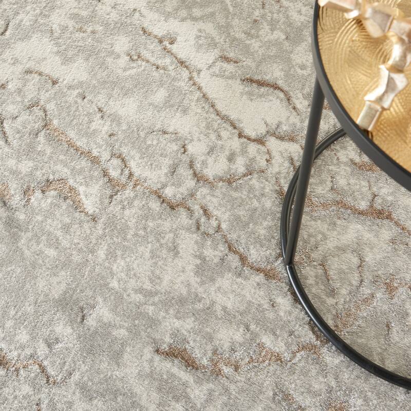 Inspire Me Home Decor Metallic Chic Abstract Area Rug