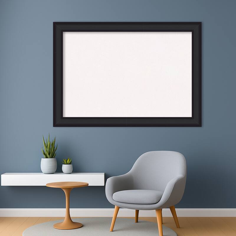 Oliver Black Wood Framed Cork Board - Bulletin Board, Organization Board, Pin Board