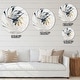 preview thumbnail 4 of 6, Designart 'White Stained Glass Floral Art' Oversized Modern Wall Clock