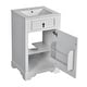 preview thumbnail 58 of 139, GDFStudio - Lisa 20" Freestanding Bathroom Vanity with Ceramic Sink, Soft-Close Door & Storage Rack