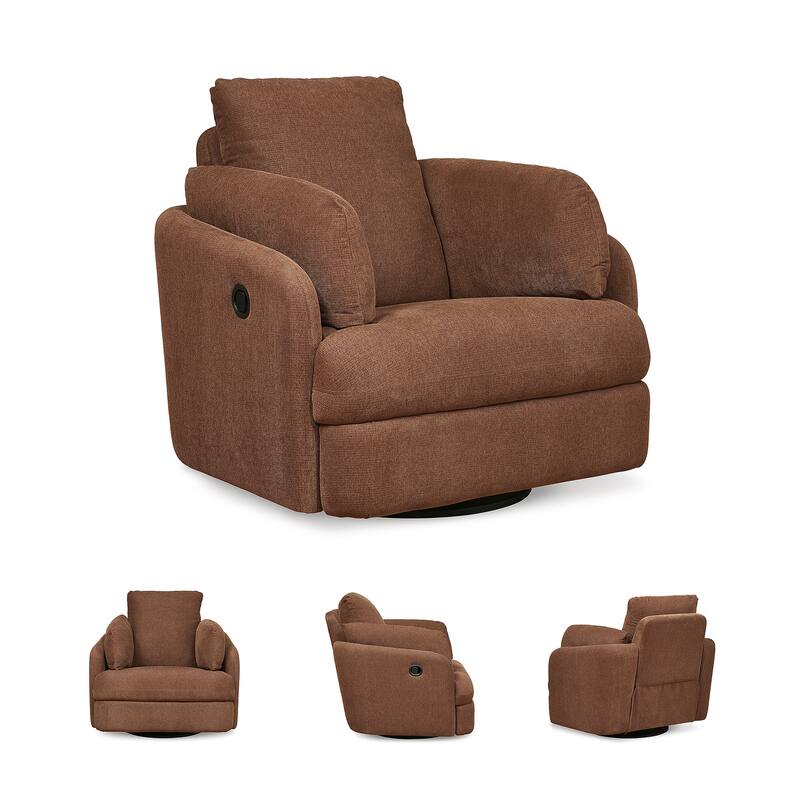 Signature Design by Ashley Modmax Brown Swivel Glider Recliner