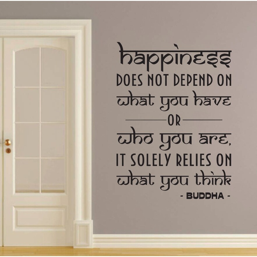 Wall Decals Quotes Happiness Vinyl Sticker Decals-image