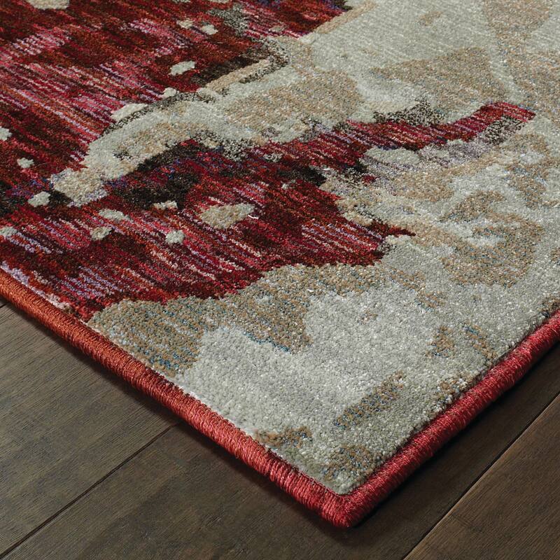 Style Haven Evangeline Bordeaux Canvas Area Rug