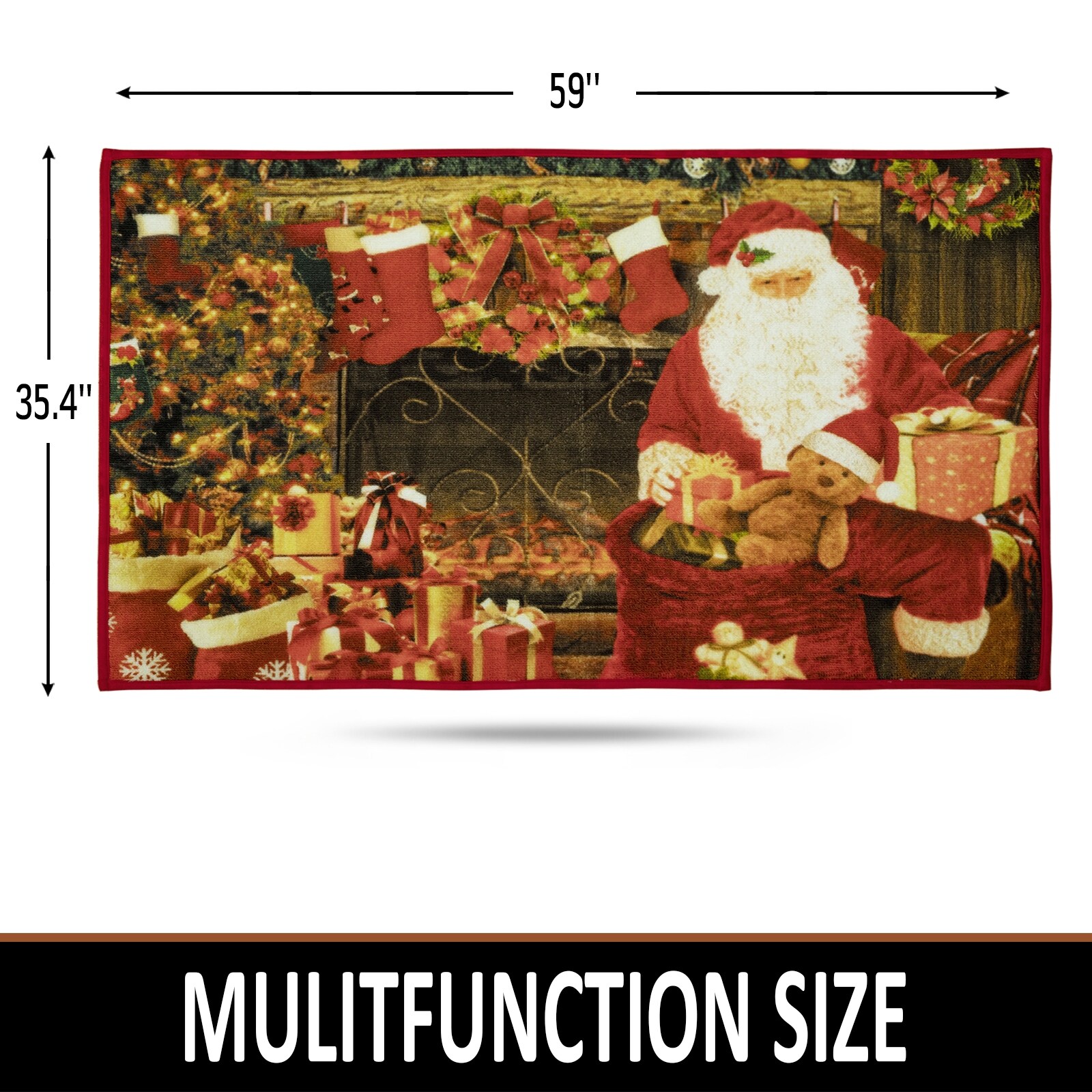 Lochas Premium Christmas Carpet Area Rugs Non Slip Door Mat Welcome Carpet For Bedroom Living Room Home Xmas Holiday Decor Overstock 32304379 2 X3 Multicolor