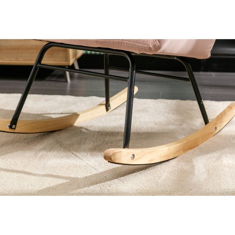 31.5" High Back Buttons Tufted Rocking Chair