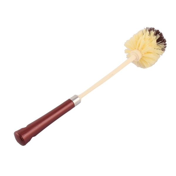 Toilet Bowl Brush with Orange Plastic Bristles