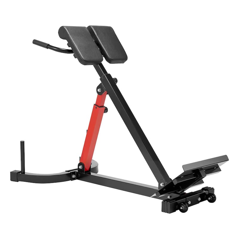 Adjustable Roman Chair – 350 lbs Capacity, Carbon Steel Frame - 48.4" x 16.3" x 52'