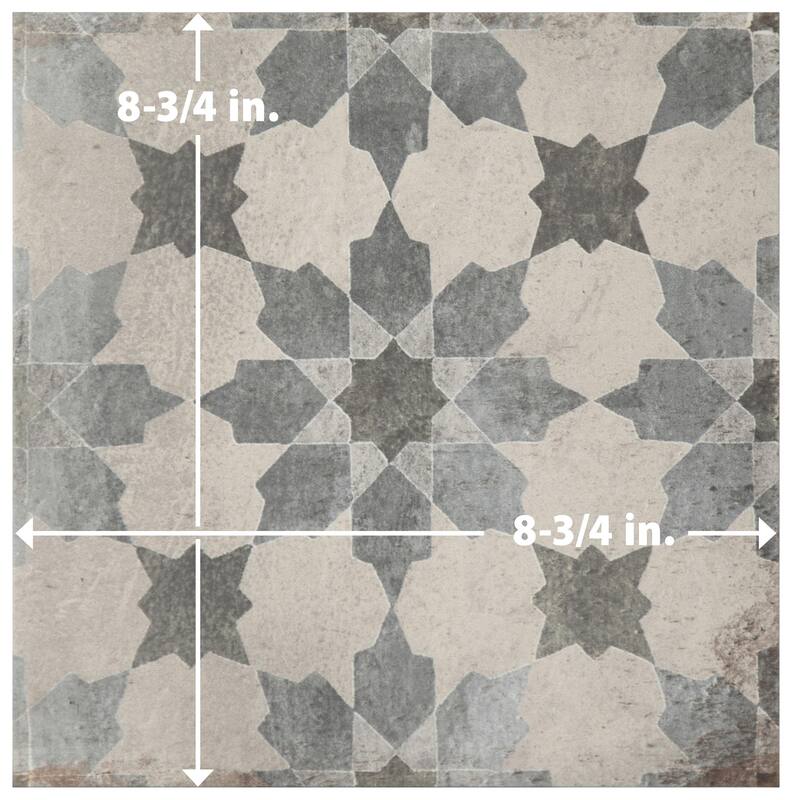 Merola Tile D'Anticatto Decor Varenna 8-3/4" x 8-3/4" Porcelain Floor and Wall Tile