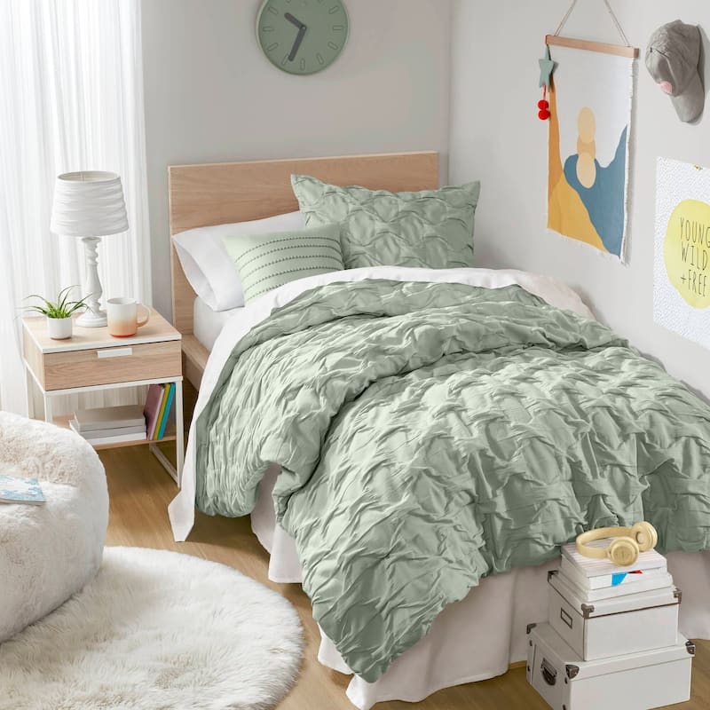 Chelsea Square Bailey Diamond Pucker Woven Comforter Set