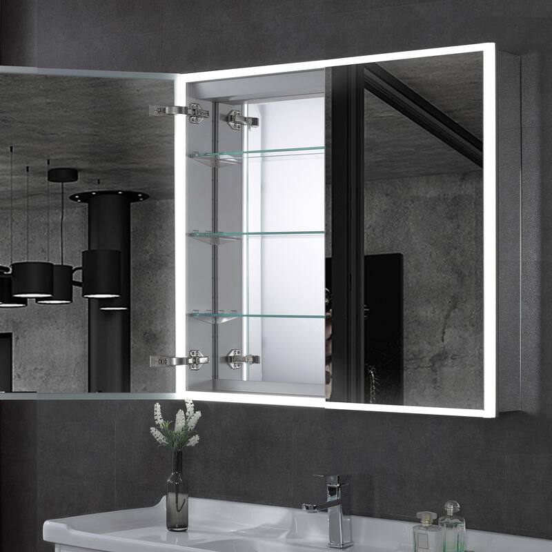 36" x 30" Double Door LED Light Medicine Cabinet