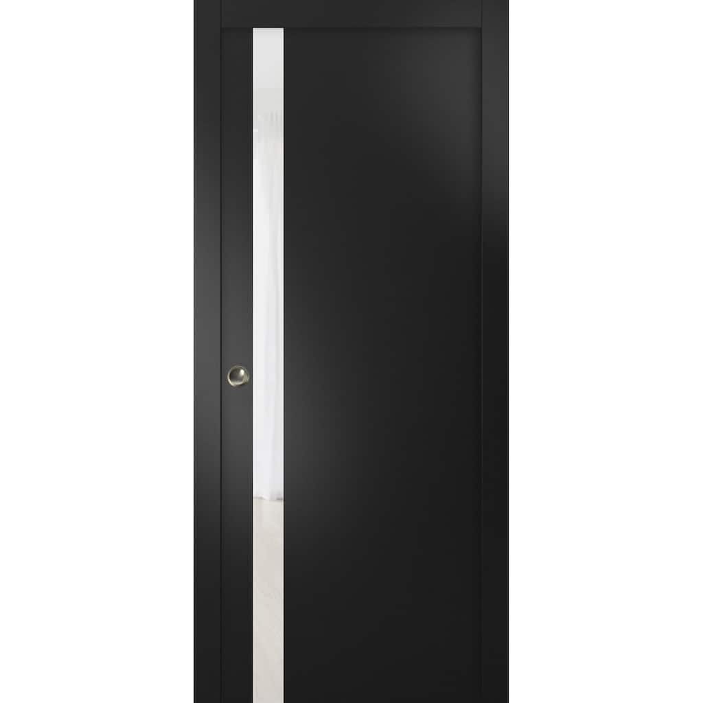 SartoDoors Planum 0040 | Interior French Doors French Door | Solid Wood w/ Glass | Hardware Set | 18x80, White