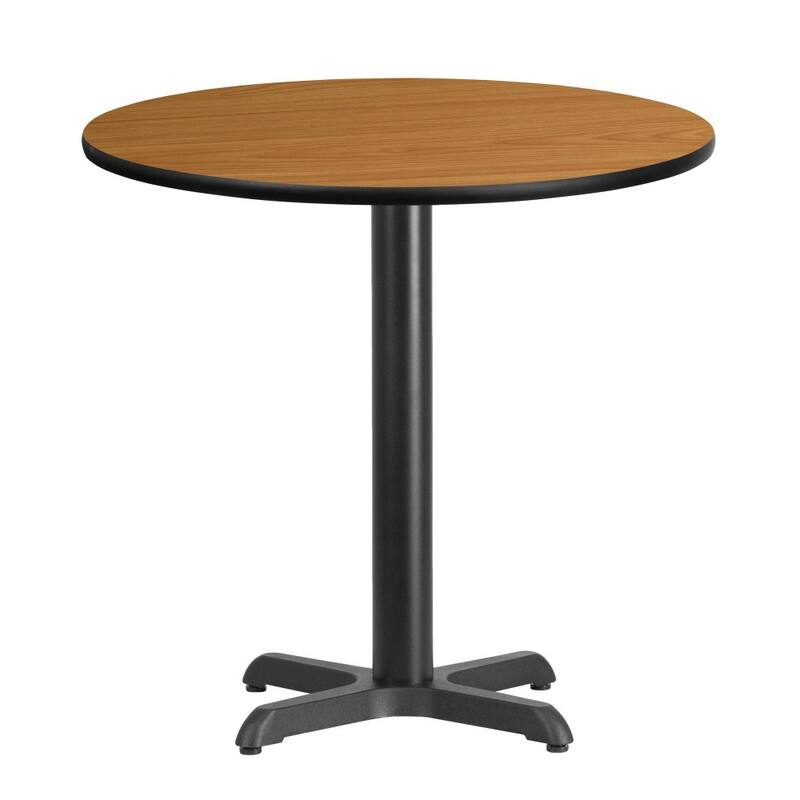 30'' Round Laminate Table Top with 22'' x 22'' Table Height Base - 30"W x 30"D x 31.125"H - 30"W x 30"D x 31.125"H