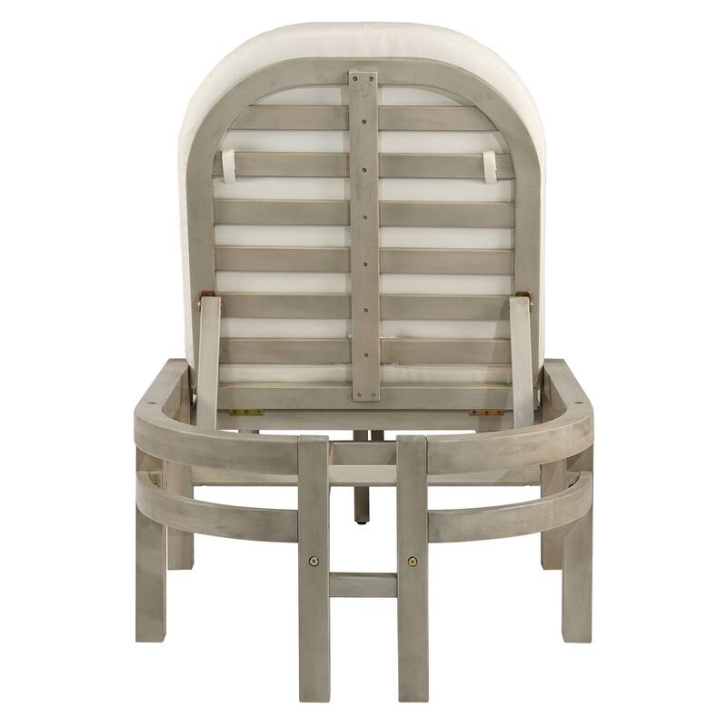 5-Position Adjustable Outdoor Chaise Lounge with Arched Backrest by Leisure Zone