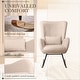 preview thumbnail 6 of 6, BOSSIN Teddy Fabric Nursery Rocking Chair with Side Pocket, High Backrest Accent Chair with Padded Seat and Headrest