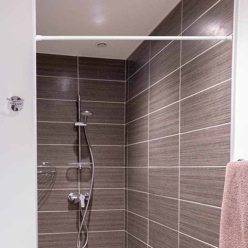 Tension Adjustable Shower Curtain Rod 43-79 Inches