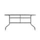 preview thumbnail 21 of 30, Rectangular Glass Metal Patio Table with Umbrella Hole