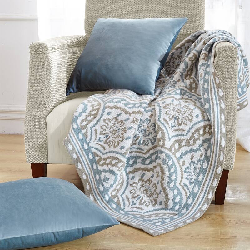 Woven Throw and Pillow Shell Combo
