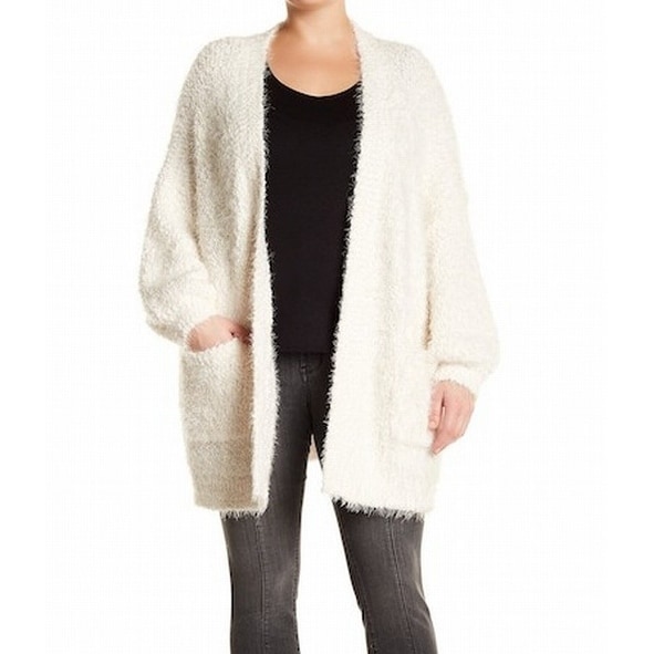 white eyelash cardigan