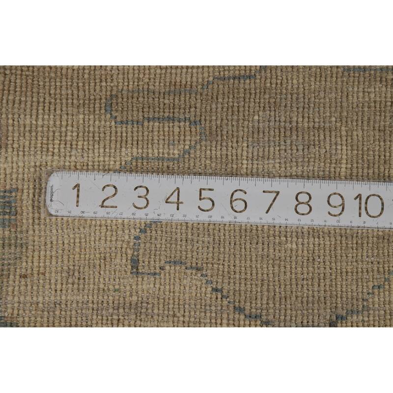 Grey Oushak Turkish Area Rug Vegetable Dye Handmade Wool Carpet - 8'9"x 11'8"