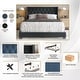 preview thumbnail 20 of 82, CraftPorch Glam Button Tufted Wingback Upholstered Bed