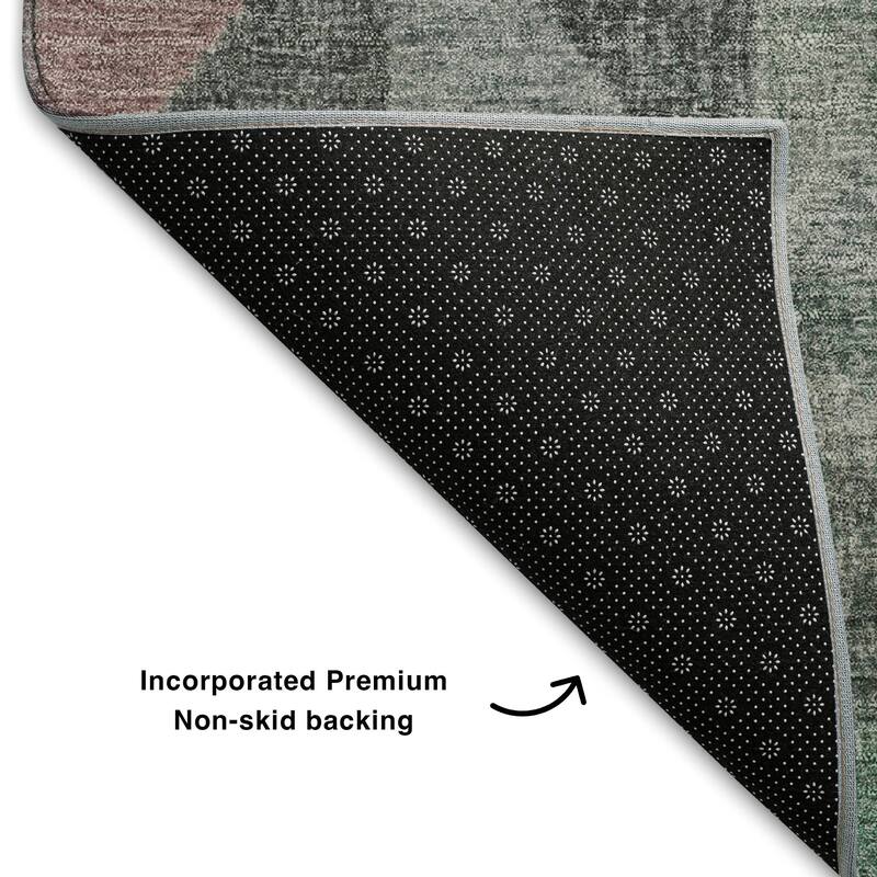 Premium Washable Super Soft Contemporary Mosaic Mayfield Rug