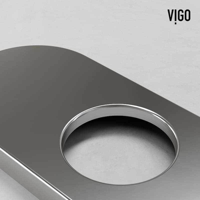 VIGO 5.5" L Bathroom Deck Plate in Brushed Nickel
