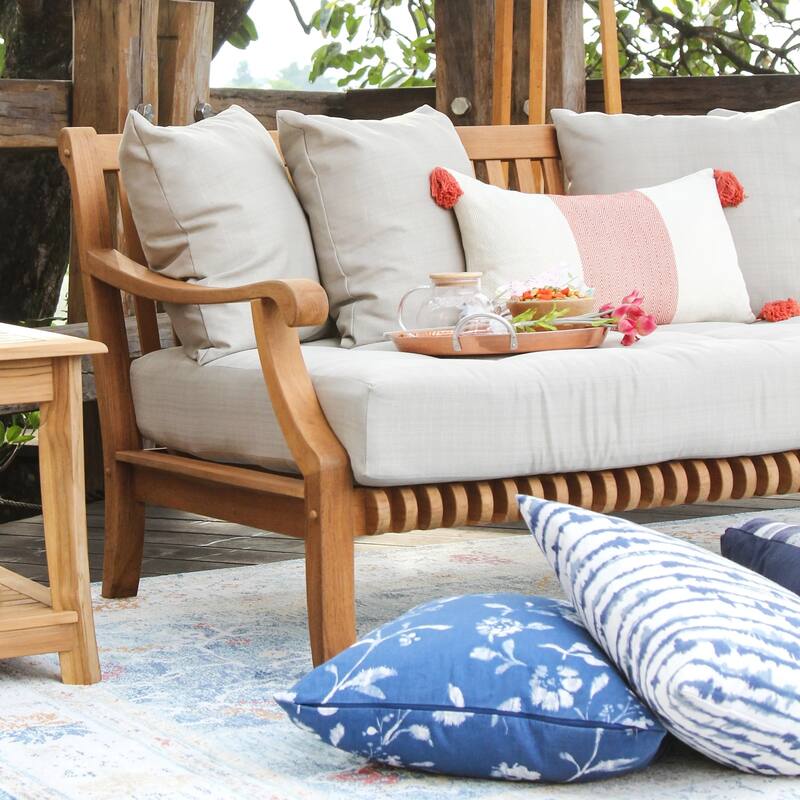 Cambridge Casual Kano 5-Piece Teak Outdoor Conversation Set with Cushion