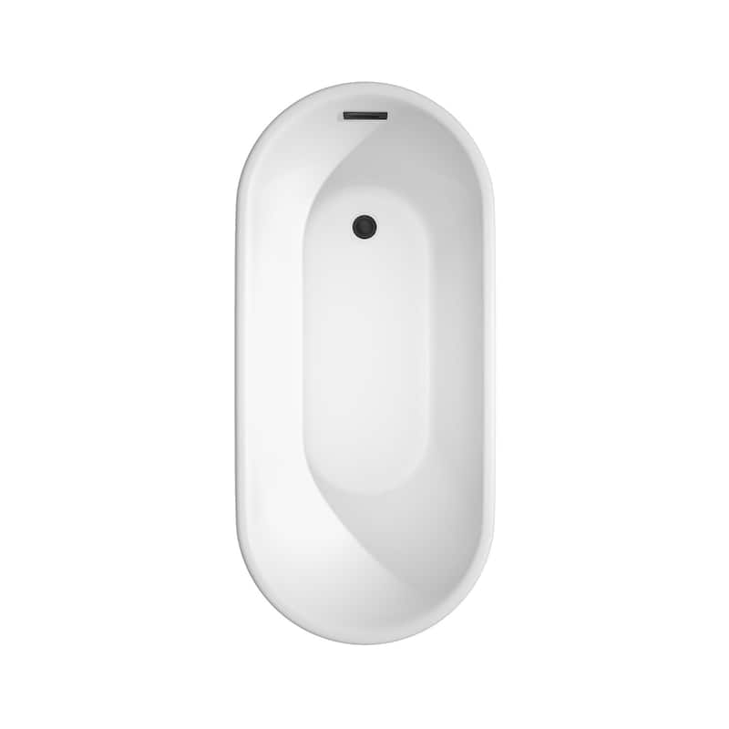 Wyndham Collection Ursula 59" Freestanding Soaking Tub with Tub Filler