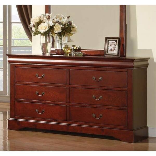 red 3 drawer dresser Shaker Style 5-Drawer Dresser