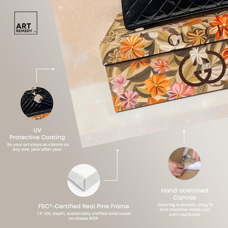 Luxury Purse and Giftbox Canvas by Art Remedy, Gallery Wrapped