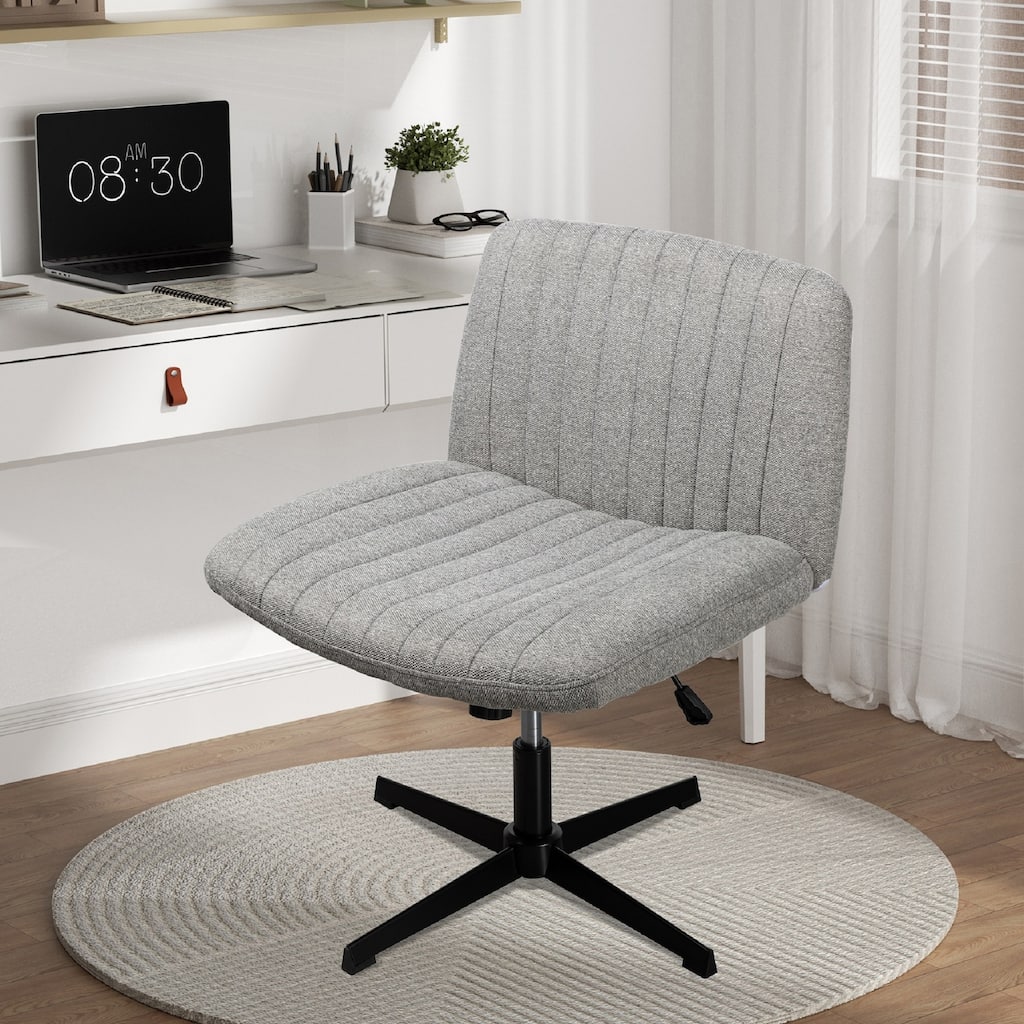 Futzca Office Chair, Armless Wide Chair of Height Adjustable Swivel
