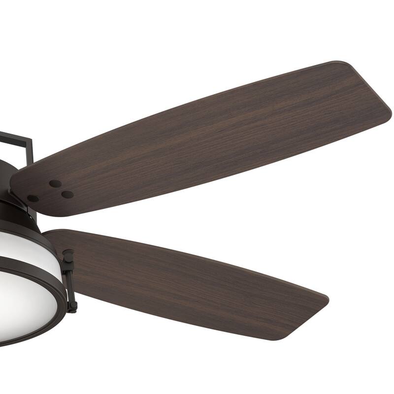 Casablanca 56" Caneel Bay Outdoor Ceiling Fan w/LED Light, Wall Control - Nautical, Industrial, Droop-Free Blades!