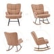 preview thumbnail 7 of 18, FERPIT Rocking Accent Chair Teddy Upholstered Glider Nursery Accent Chair Padded Seat with High Backrest for Living Room