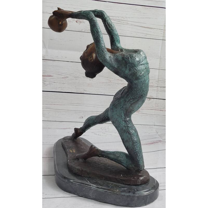 Rhythmic Gymnast Olympic Memorabilia By Collett Bronze Sculpture Hotcast Statue