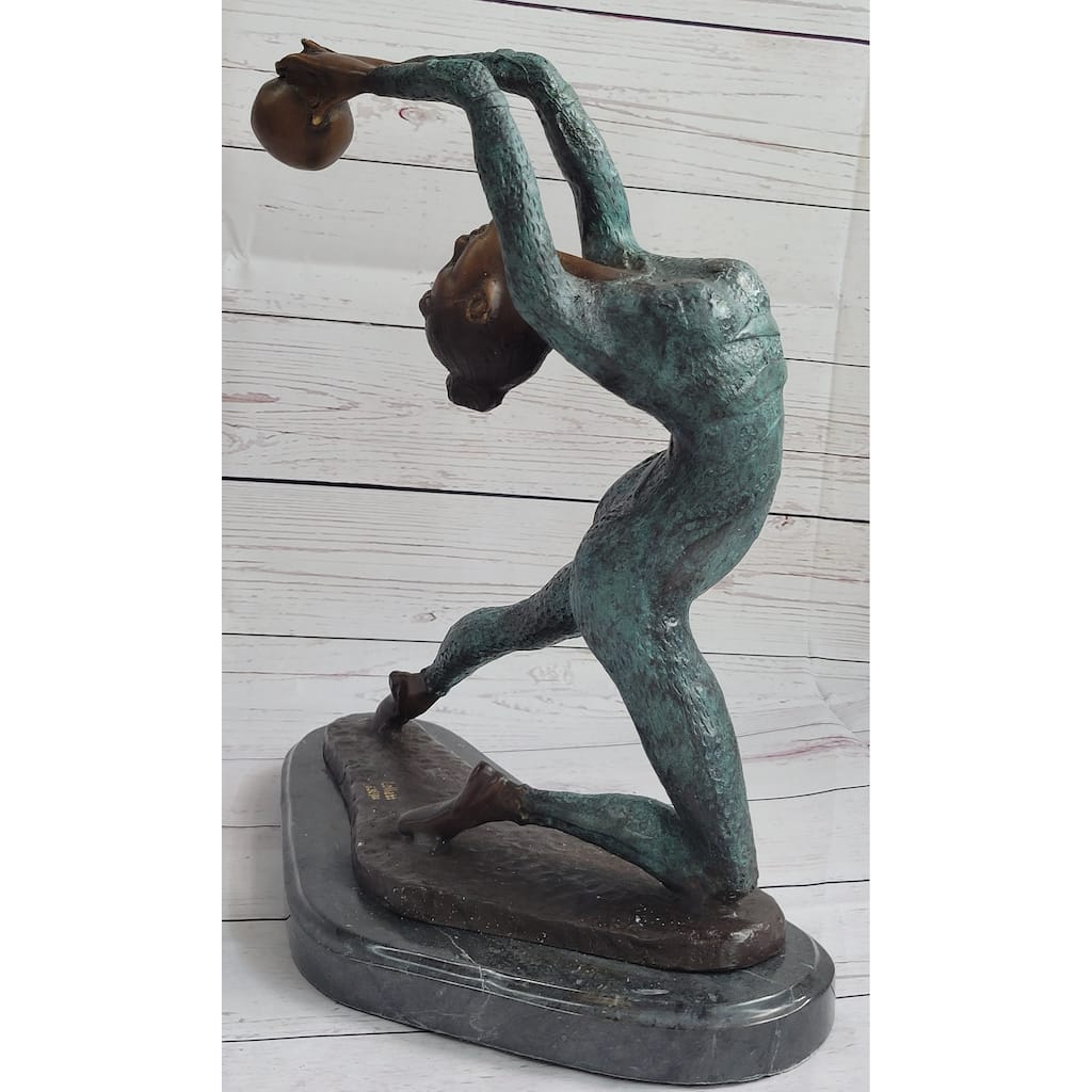 Rhythmic Gymnast Olympic Memorabilia By Collett Bronze Sculpture Hotcast Statue